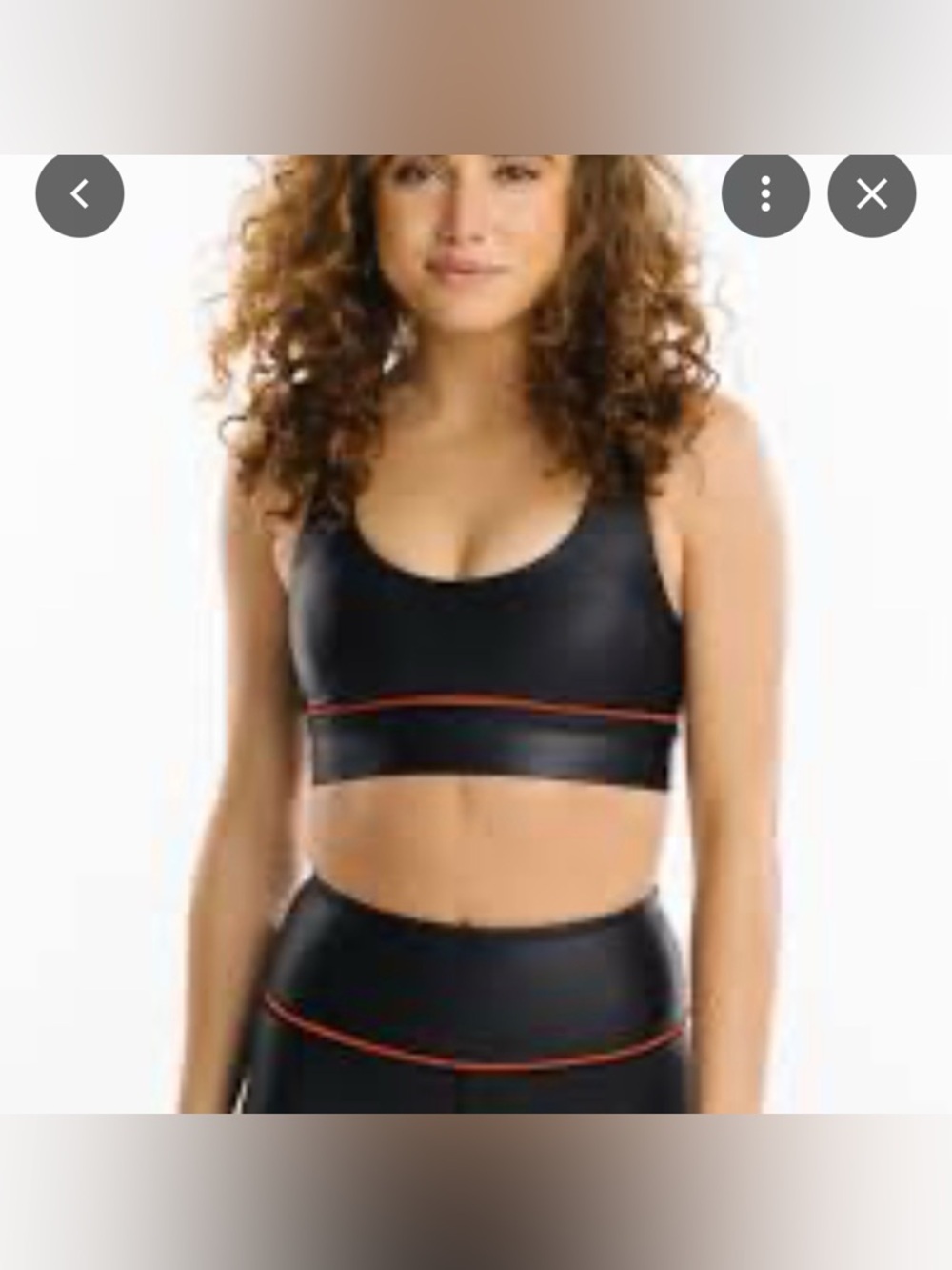 Zyia Active women’s metallic strappy sports bra size small